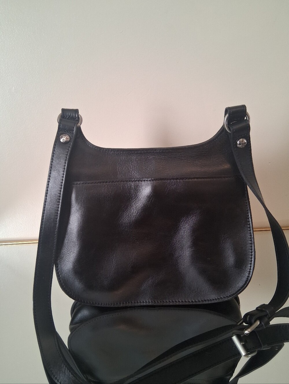 Patrica Nash London Saddle Heritage Black Leather Crossbody Bag - Picture 7 of 12